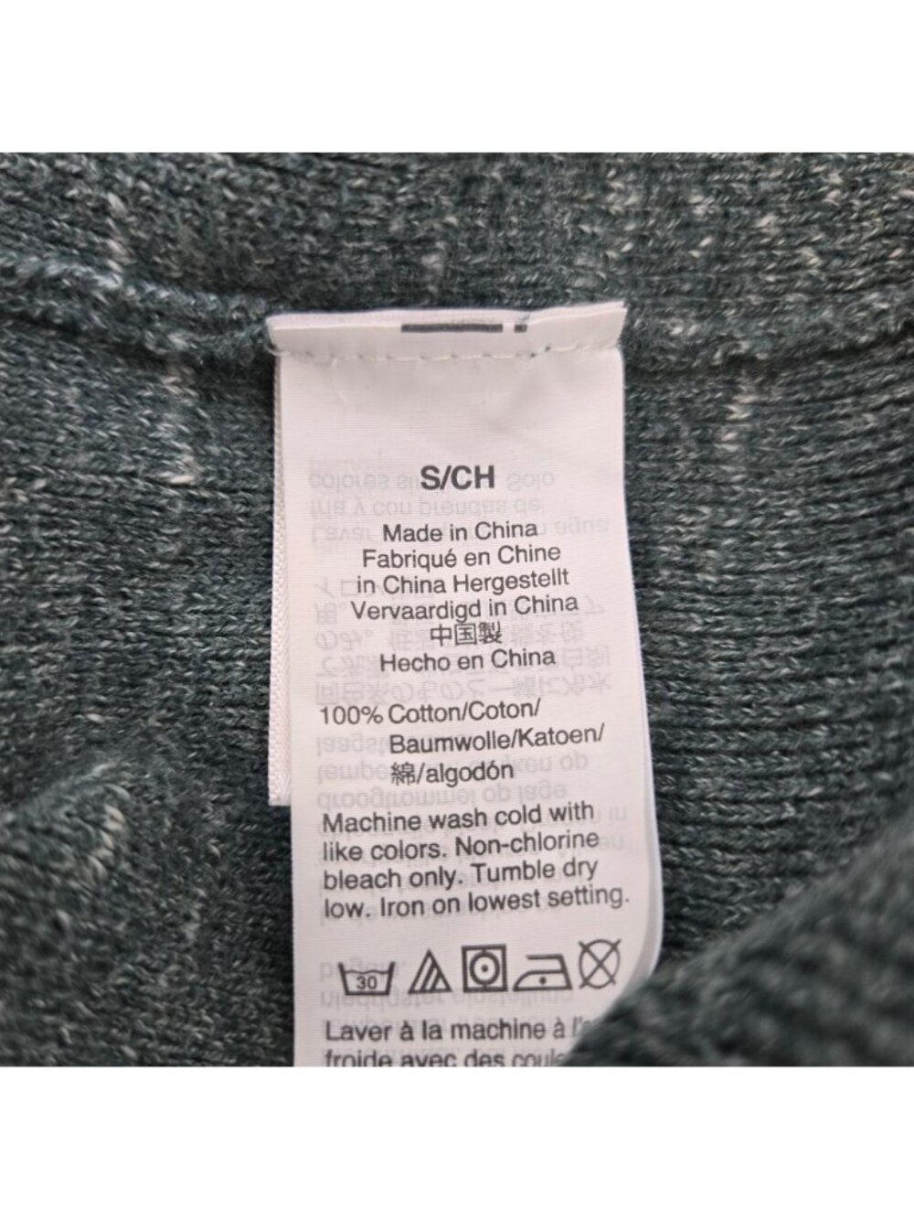 J. Crew 100% Cotton Heathered Green Crewneck Sweater Size Small - Picture 5 of 5